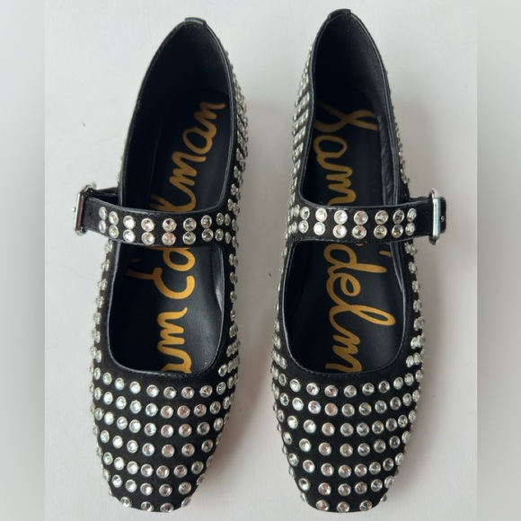 Sam Edelman Alvin Slip-On Loafer Ballet Flats Suede Buckle Gem Women's 7,5 - Picture 3 of 9